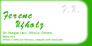ferenc ufholz business card